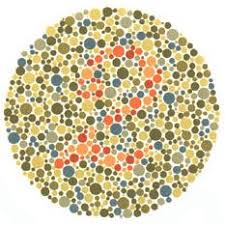 Ishihara test plate-10. Normal person see it as 2 while person with Red-green deficiency: most people don’t see anything or see something wrong