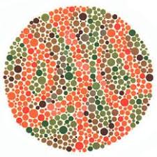 Ishihara test plate-18. Normal person will see nothing while person with Red-green deficiency will see it as 5