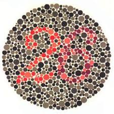 Ishihara test plate-22. Normal person will see it as 26 while person with Protanopia or protanomaly will see it as 6 and patient with Deuteranopia or deuteranomaly will see it as 2